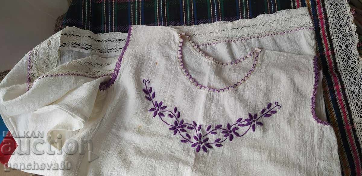Cămașă și șorț autentice din borangic - 5
