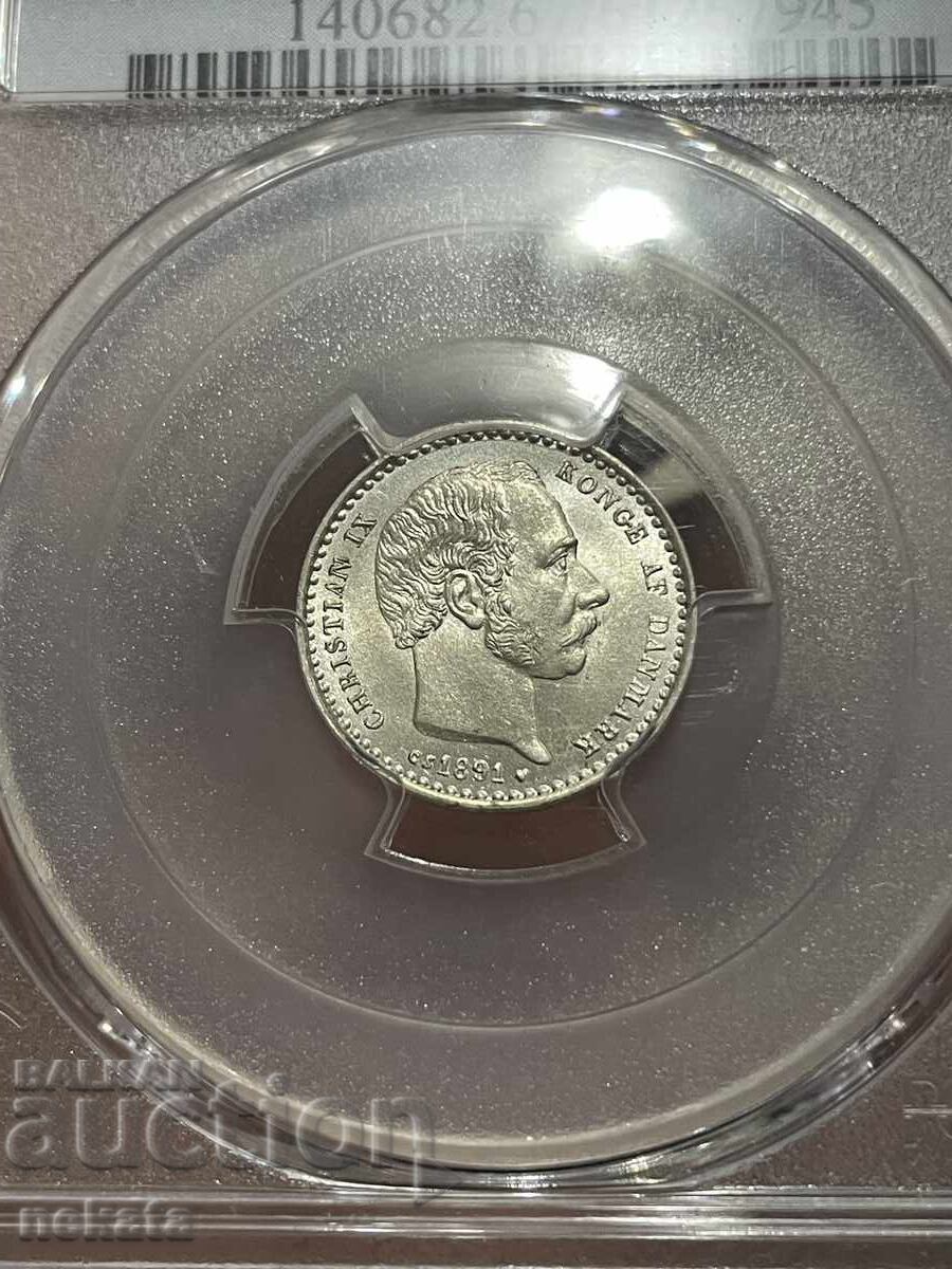 Аукцион Дания, 25 оре 1891 г. MS67 PCGS TopPop Аукцион Дания, 25 оре 1891 г. MS67 PCGS TopPop