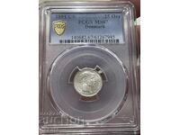 Дания, 25 оре 1891 г. MS67 PCGS TopPop