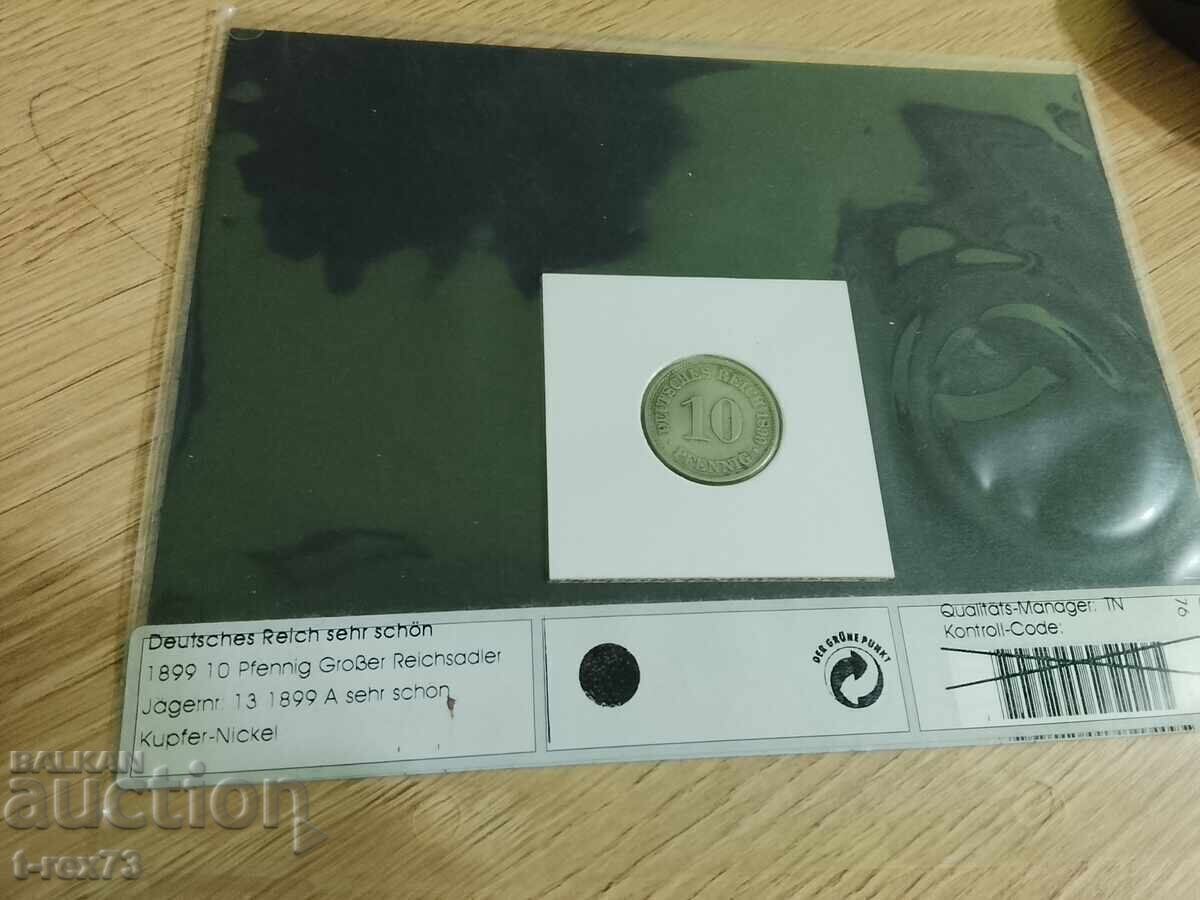 Delivery of 10 pfennig 1899 Germany