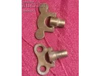 Old bronze clock winding keys