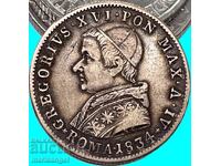 Vatican 20 baiocchi 1834 argint