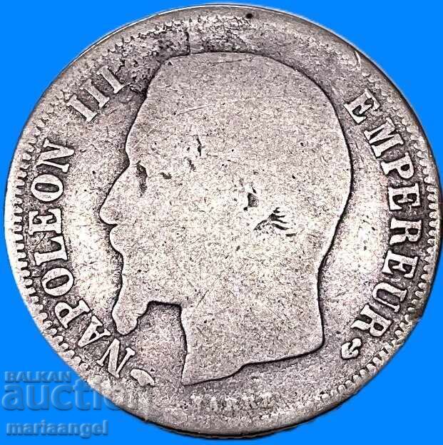 France 1859 1 Franc Napoleon III silver - quite rare