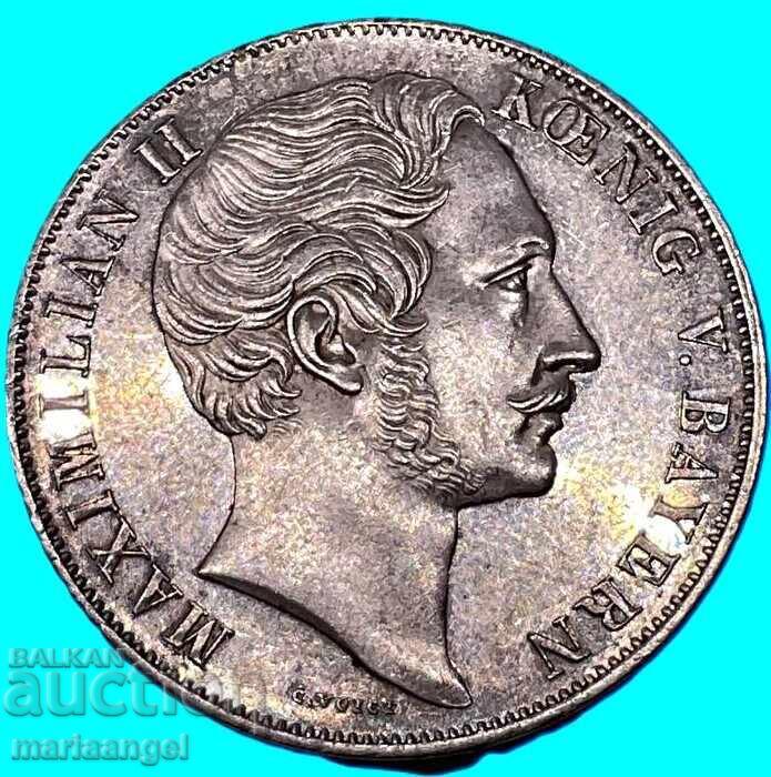 Παράδοση 2 Gulden 1851 Γερμανία Τάληρο Βαυαρία ασήμι