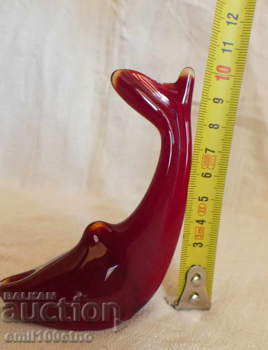 Figurină mică pește din sticlă colorată lucrată manual - 7