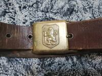 Bulgarian Military Leather Belt with Internal Troops, Ministry of Interior Buckle