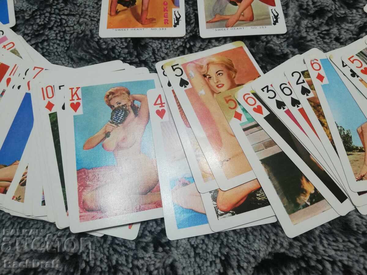 Vintage erotic cards, playing deck SWEET HEART NO.303 - 5