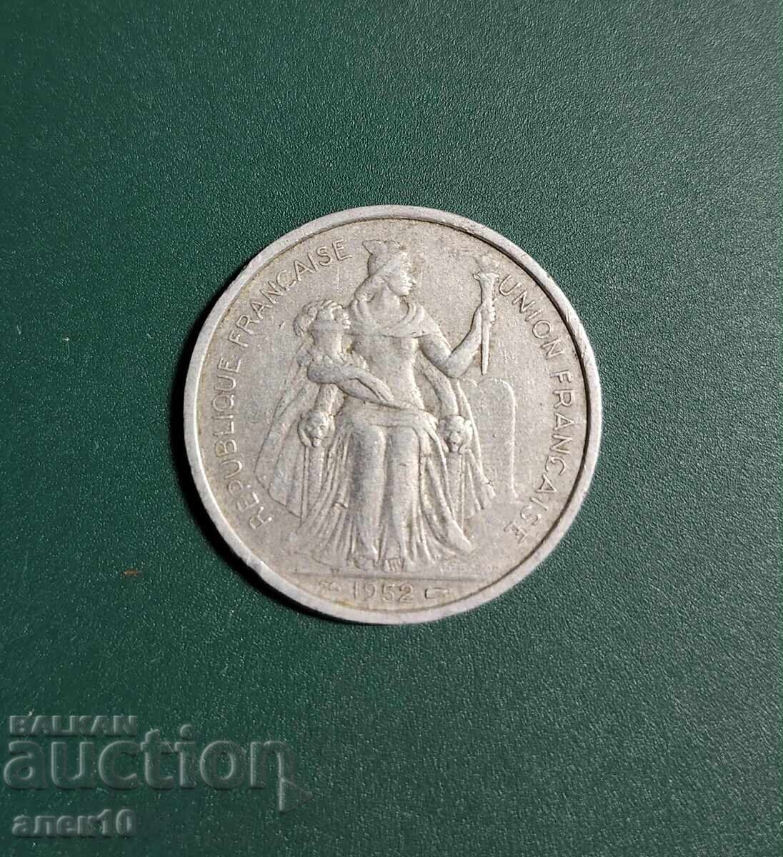 Noua Caledonie 5 franci 1952 o cu preț € 1.80 | 3.52 BGN Noua Caledonie 5 franci 1952 o cu preț € 1.80 | 3.52 BGN