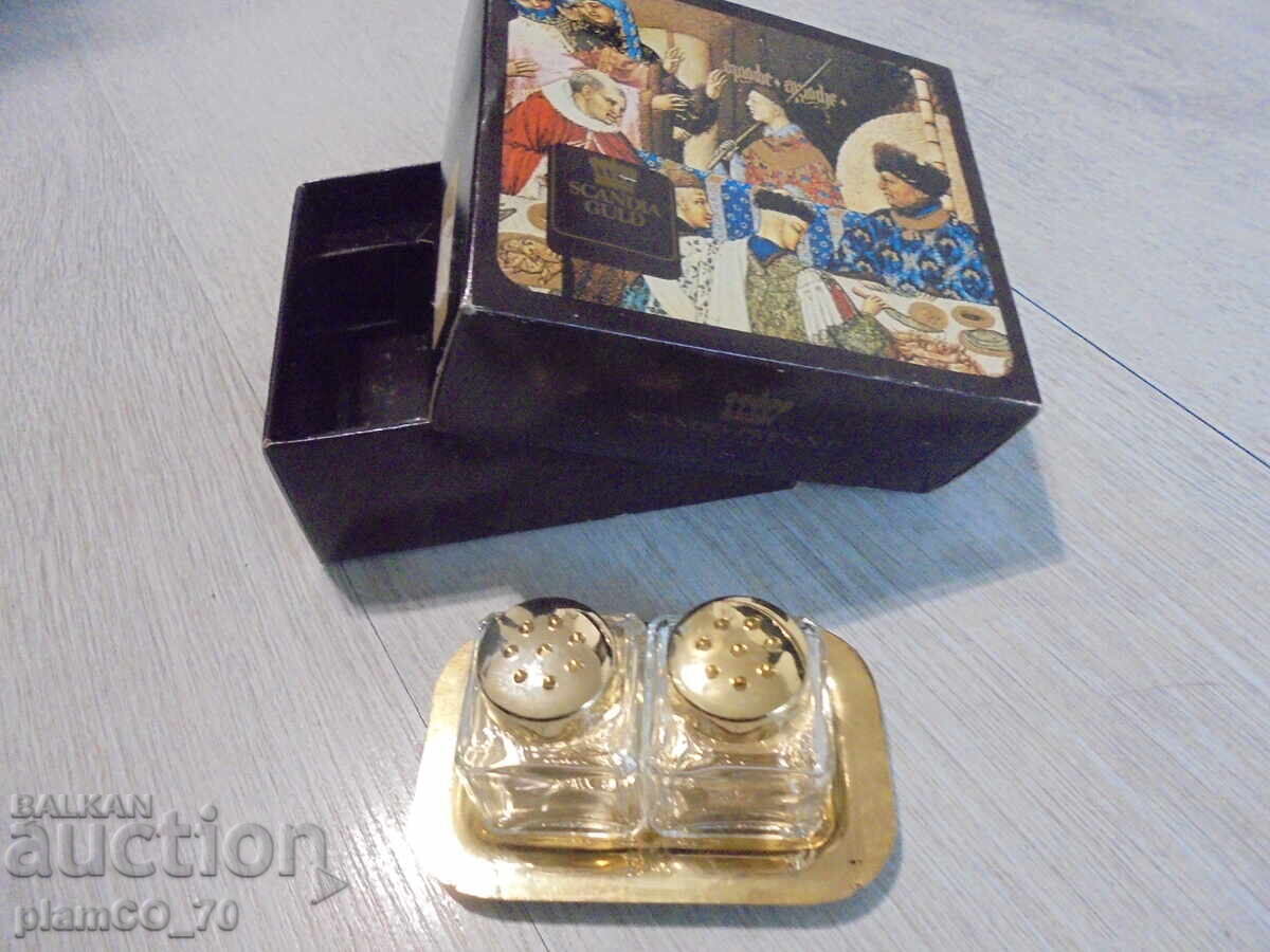 №*8601 Винтидж комплект SCANDIA GULD – две мини солнички