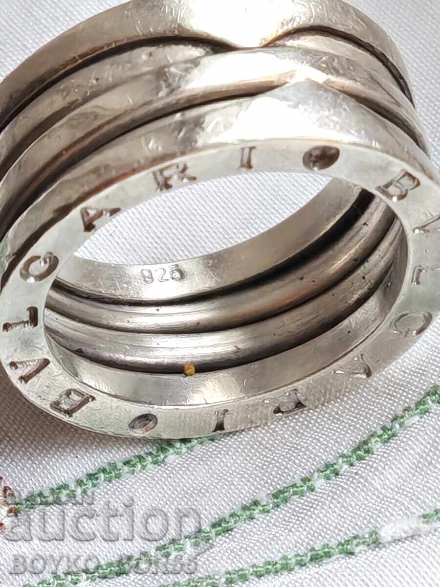 Licitație Minunat inel vechi din argint BVLGARY Licitație Minunat inel vechi din argint BVLGARY