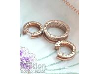 Set superb BVLGARI din argint placat cu aur cu zirconii albe