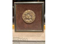 Bogomil Nikolov "Danaya", bronze, sculpture, painting, plaque