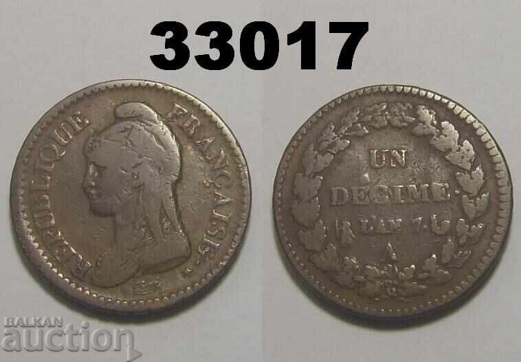 Γαλλία 1 decime L'an 7 A