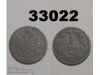 Austria 1 kreuzer 1861 B