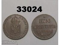 Austria 1 kreuzer 1816 A XF+