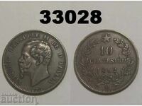 Италия 10 центесими 1862 М