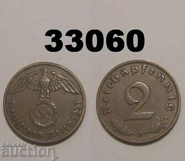 Germania 2 pfennig 1937 D zvastica