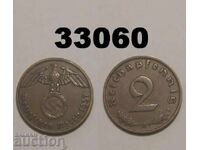 Γερμανία 2 pfennig 1937 D σβάστικα