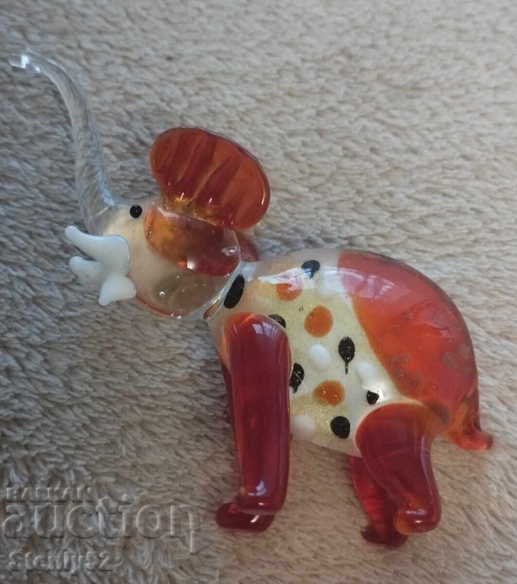 Auction  Crystal colored elephant