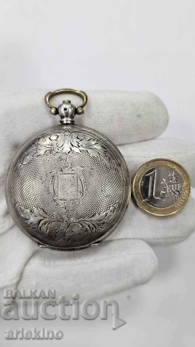 Ceas de buzunar otoman turcesc din argint "J Dent London" cu preț € 86.00 | 168.20 BGN