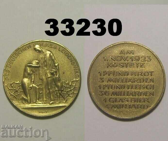 Γερμανία μετάλλιο Σαξονία 1923 Πληθωρισμός
