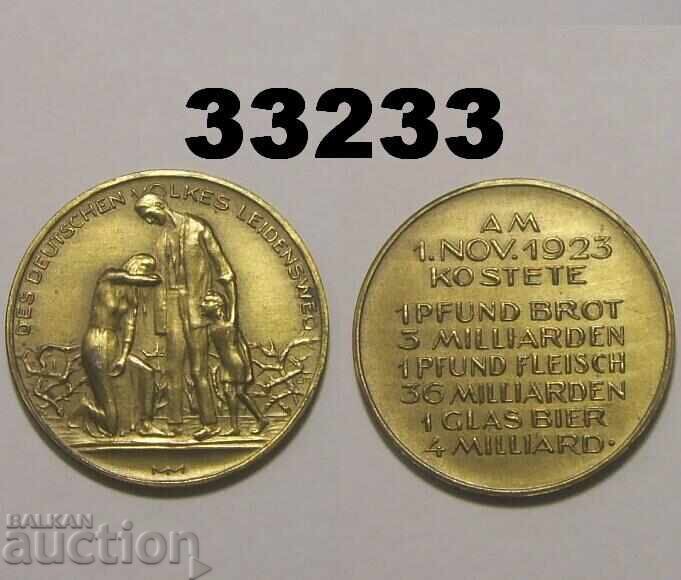 Γερμανία μετάλλιο Σαξονία 1923 Πληθωρισμός