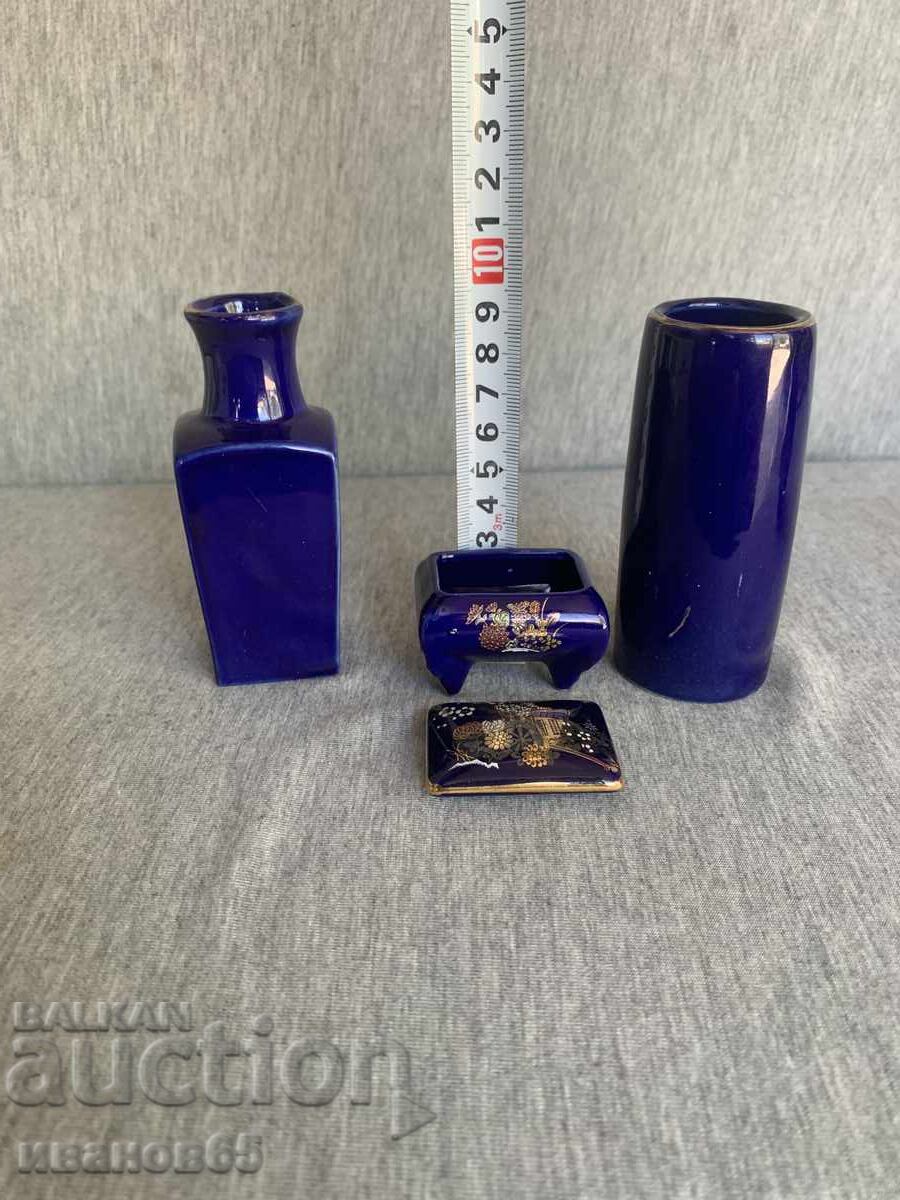 Auction  Set of 3 Kutani porcelains