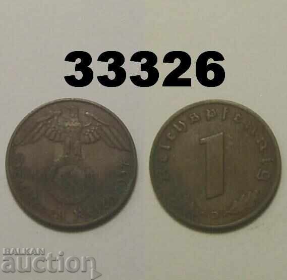 Germania 1 pfennig 1937 D zvastica
