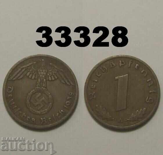 Germania 1 pfennig 1938 O zvastica