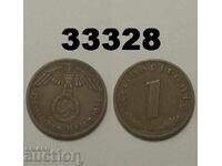 Germany 1 pfennig 1938 A swastika