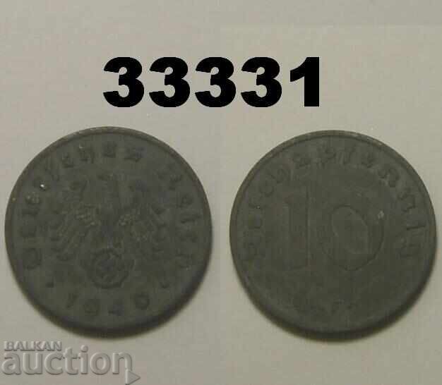 Γερμανία 10 Pfennig 1940 F σβάστικα