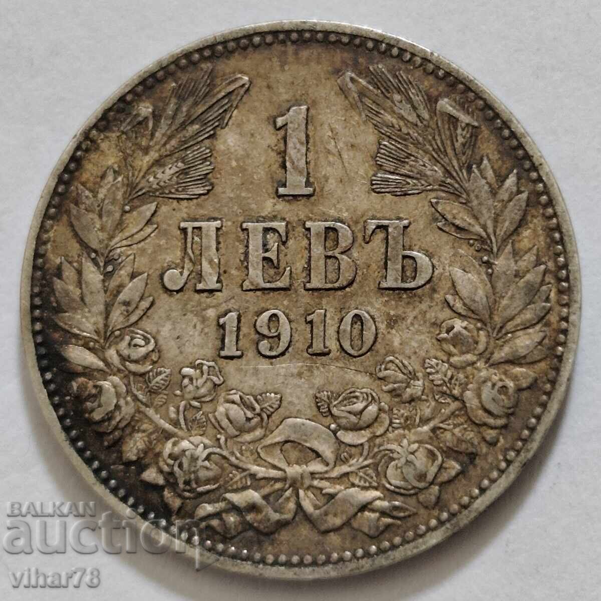 MONEDĂ DE ARGINT DE 1 LEU 1910 - 6