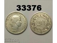 Ελβετία 20 ραπέν 1891