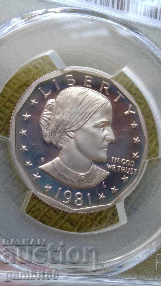 1 dolar 1981 S SUA Susan B. Anthony - Gradat PR67DCAM PCGS