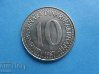 10 dinari 1987 Iugoslavia