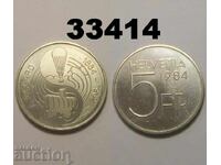 Elveția 5 franci 1984 Jubiliară