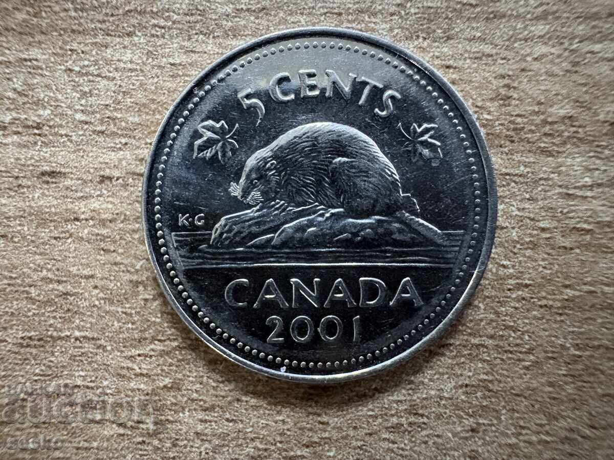 Canada - 5 Cents (2001) - P Canada - 5 Cents (2001) - P