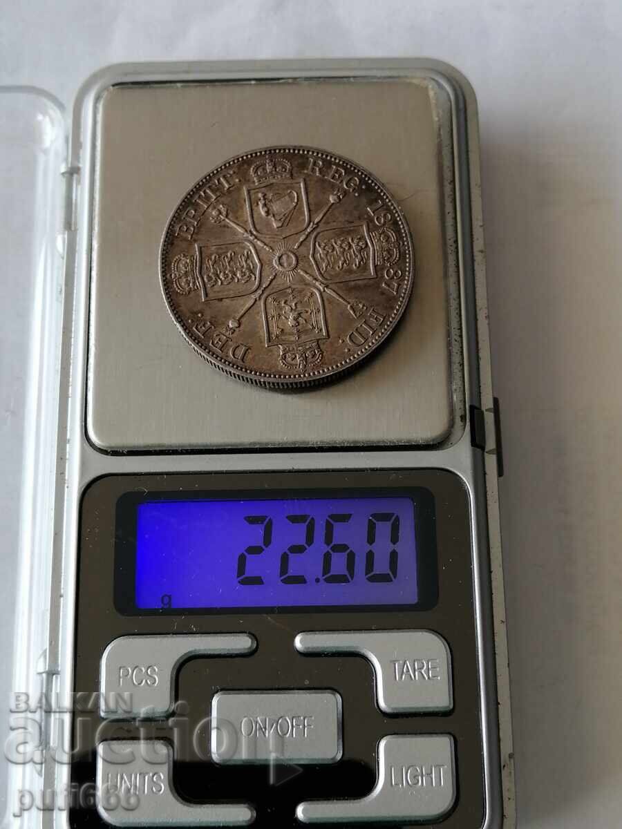 4 shillings (double florin) 1887 - 5