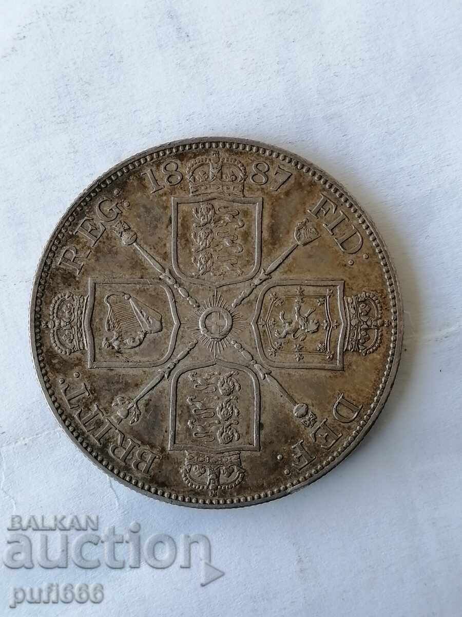 4 shillings (double florin) 1887