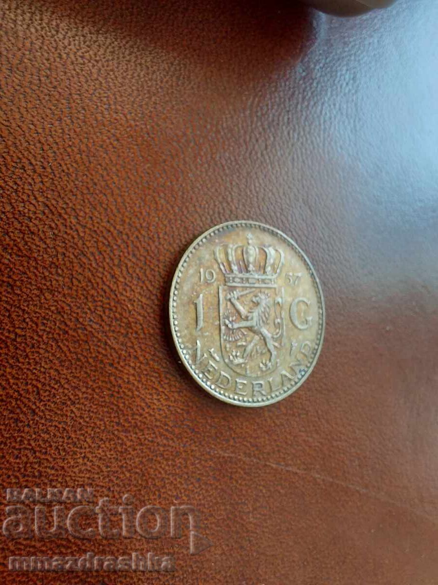 1 Gulden Argint 1957 Țările de Jos cu preț € 14.00 | 27.38 BGN
