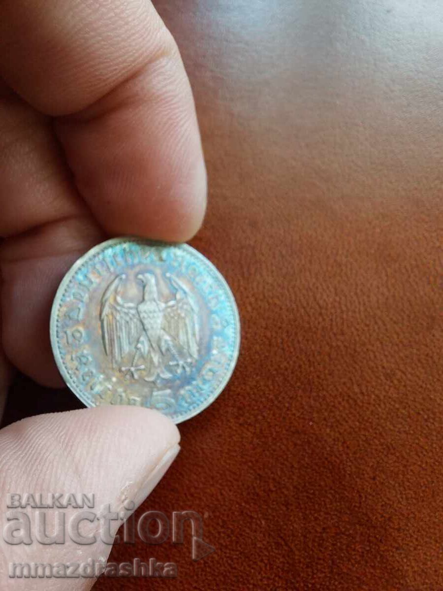 Licitație 5 Reichsmark 1938 Argint