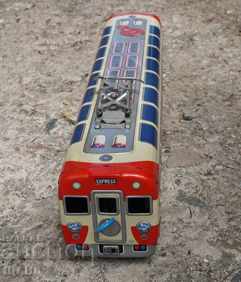 Licitație Veche jucărie japoneză mare din metal tren locomotivă