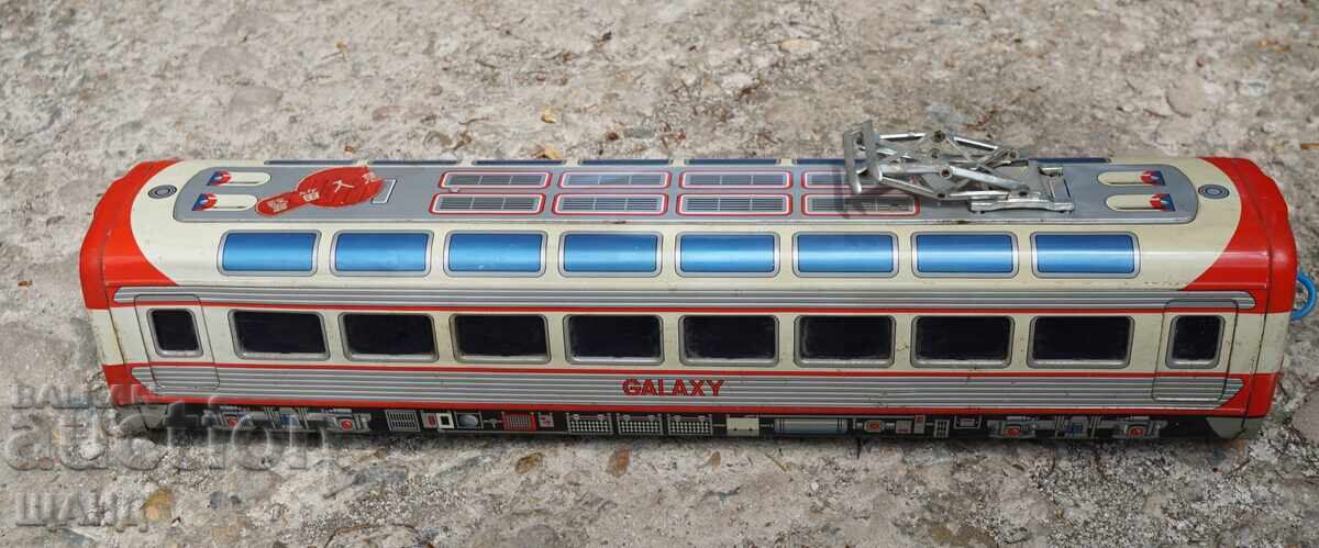 Veche jucărie japoneză mare din metal tren locomotivă - 5