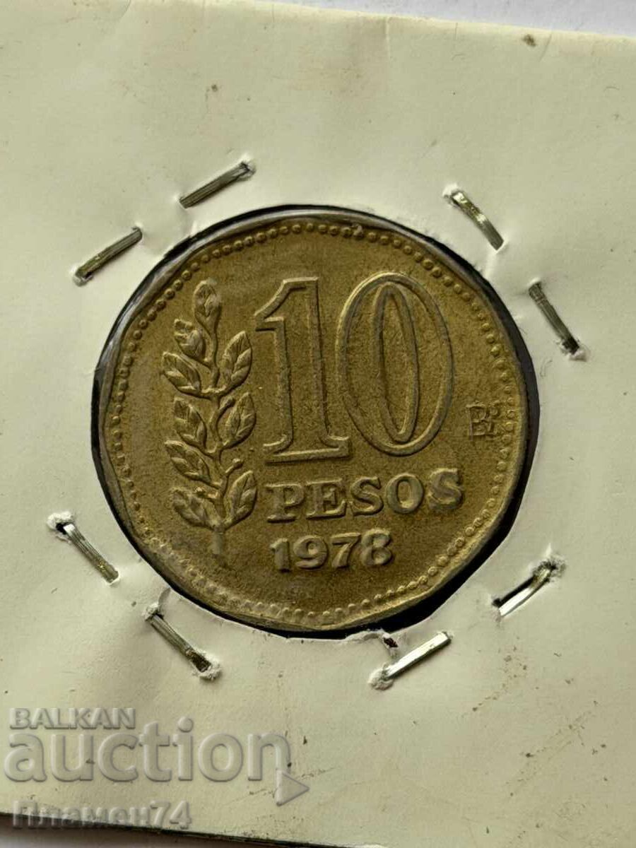 10 песос 1978 Аржентина 10 песос 1978 Аржентина