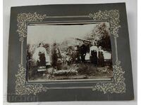 1915 СТАРА СЕМЕЙНА СНИМКА ФОТОГРАФИЯ КАРТОН НОСИЯ