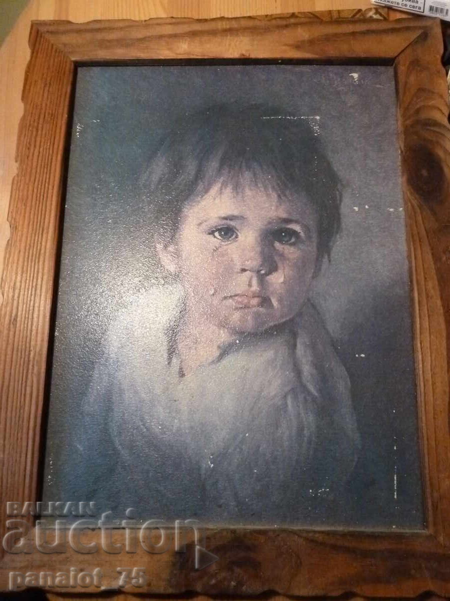 Licitație Tablou „Copilul care plânge”, ulei pe placaj, Giovanni Bragolin Licitație Tablou „Copilul care plânge”, ulei pe placaj, Giovanni Bragolin
