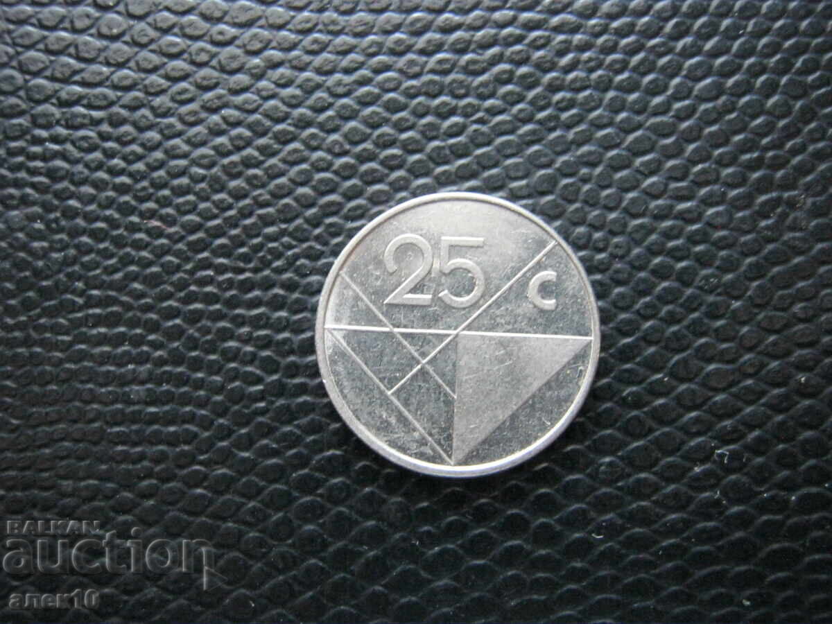 Aruba 25 cenți 1986 p cu preț € 0.30 | 0.59 BGN