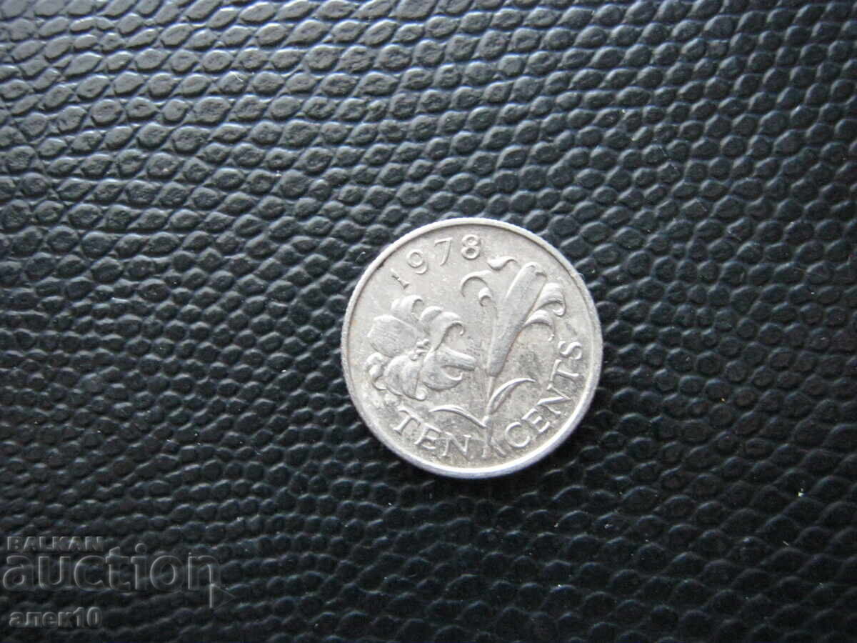 Bermuda 10 cenți 1978 p