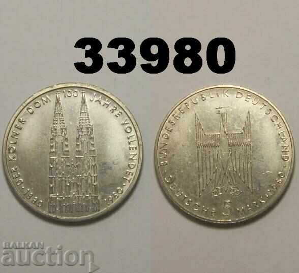 FRG Germany 5 Deutsche Mark 1980 F FRG Germany 5 Deutsche Mark 1980 F