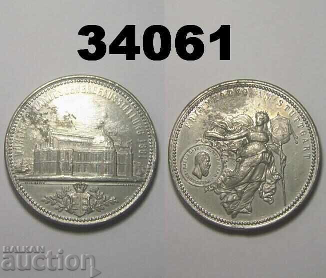 Medalie 1881 Erinnerung an Stuttgart Germania Medalie 1881 Erinnerung an Stuttgart Germania